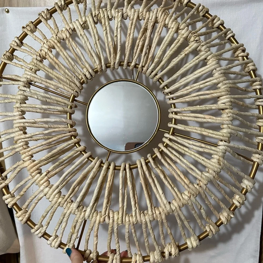 Bohemian style mirror, 21”